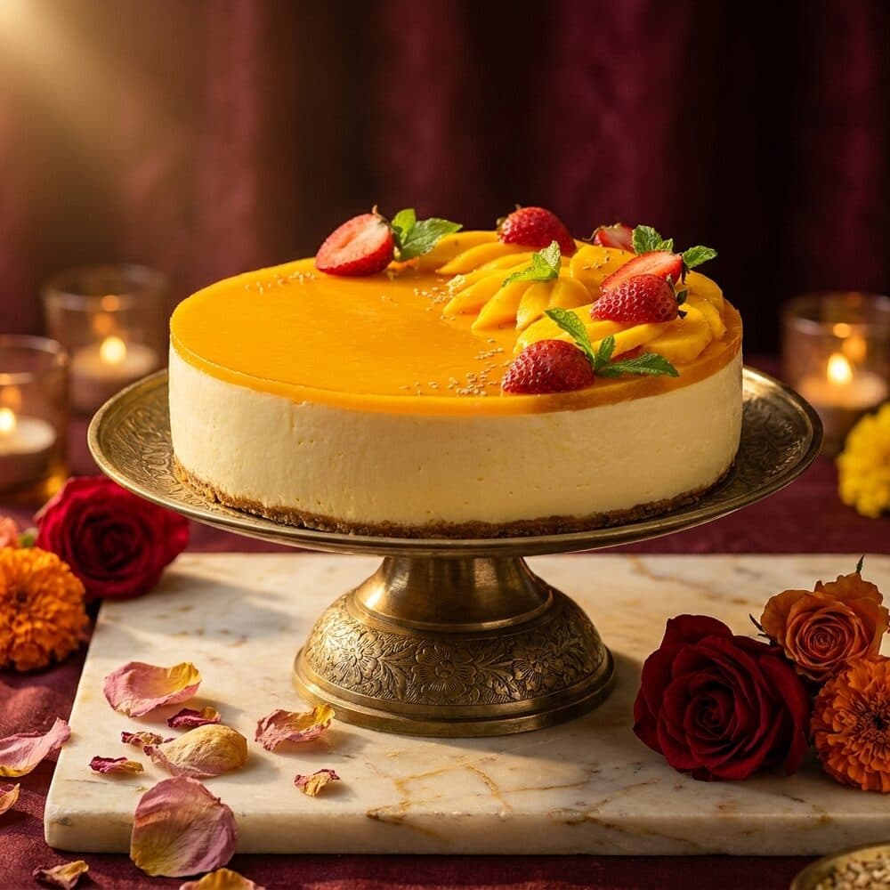 Fresh Mango Cheesecake from Sahara Bakery, Rewari